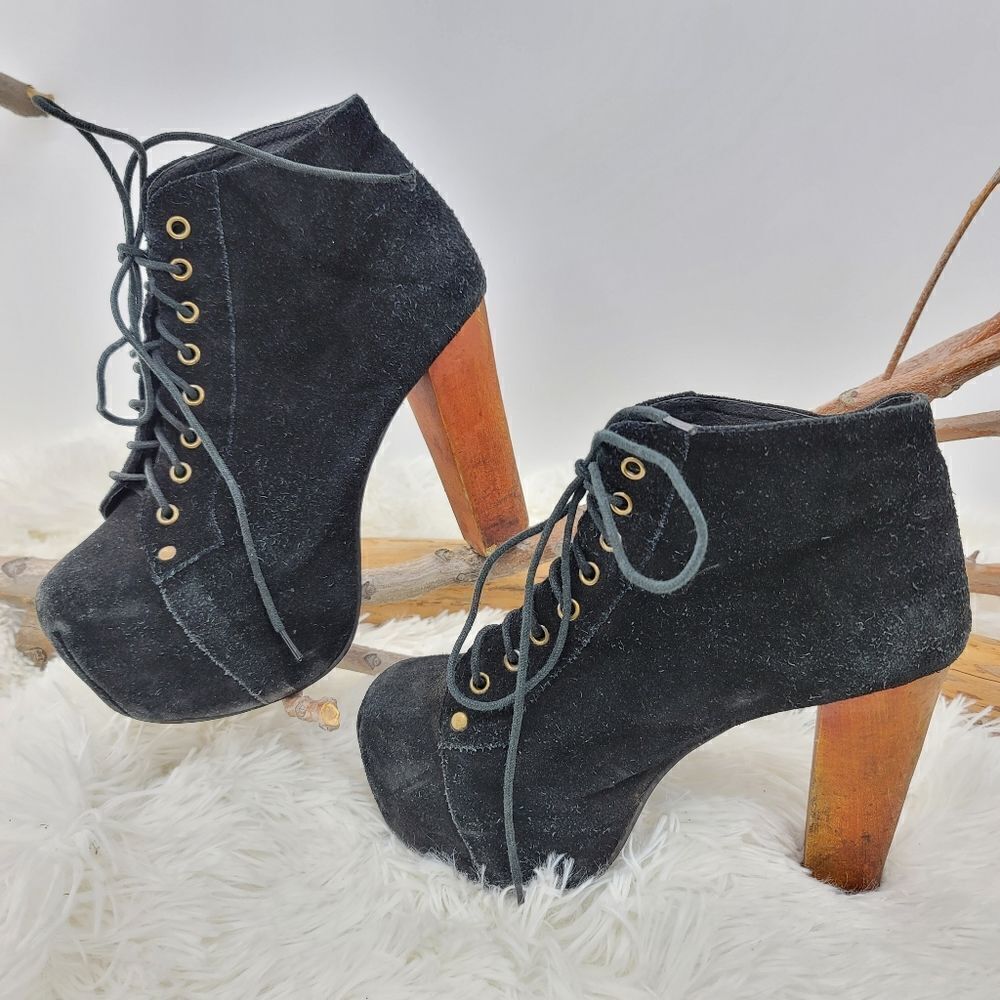 Jeffrey Campbell Black and Brown Ankle Boots